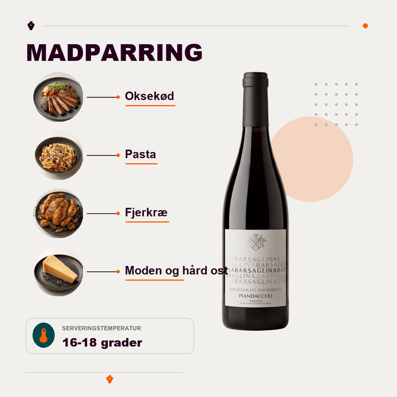 Piandaccoli Rødvin Piandaccoli Barsaglina 2016