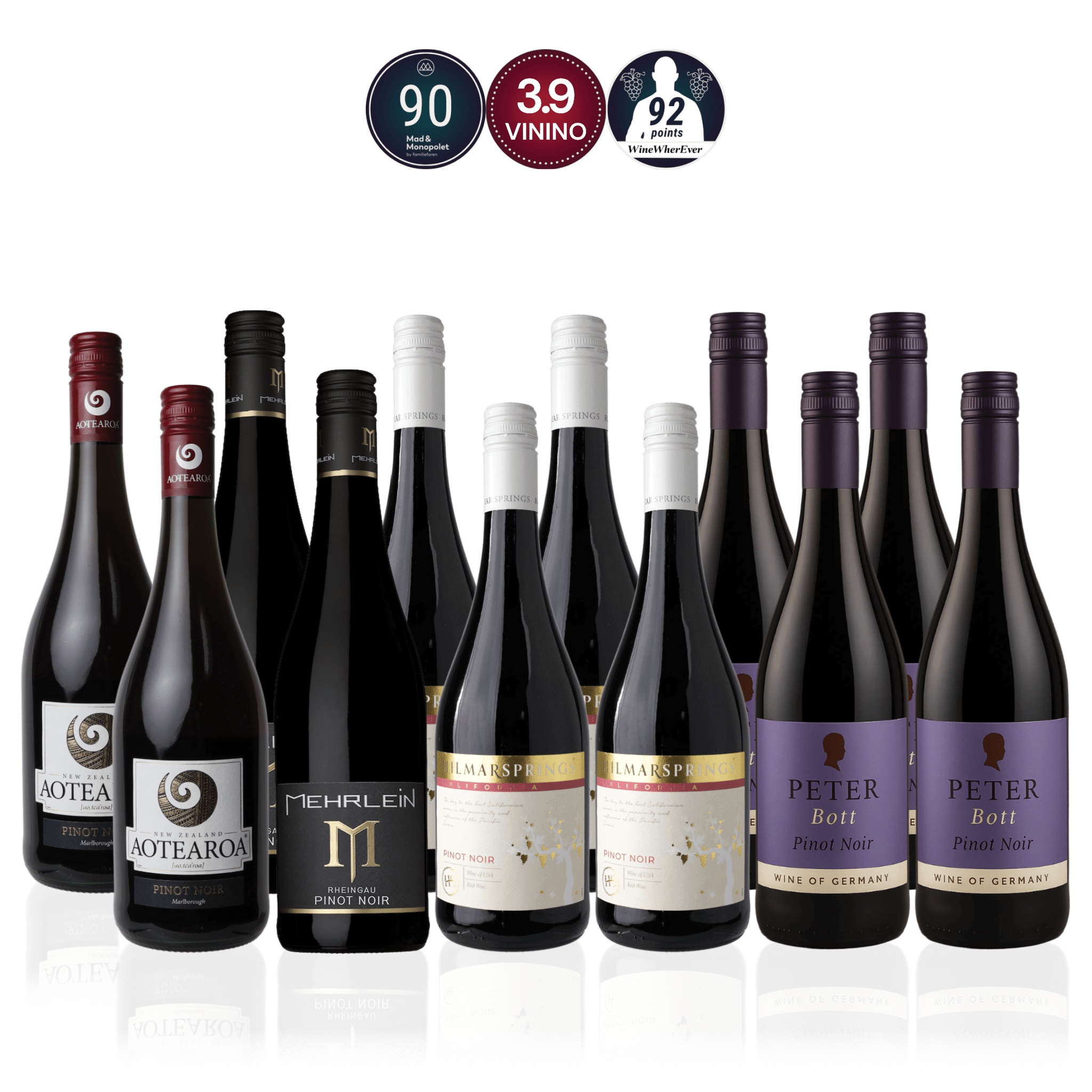Den Sidste Flaske Rødvins Smagekasse Pinot Noir Kassen (12 fl.)