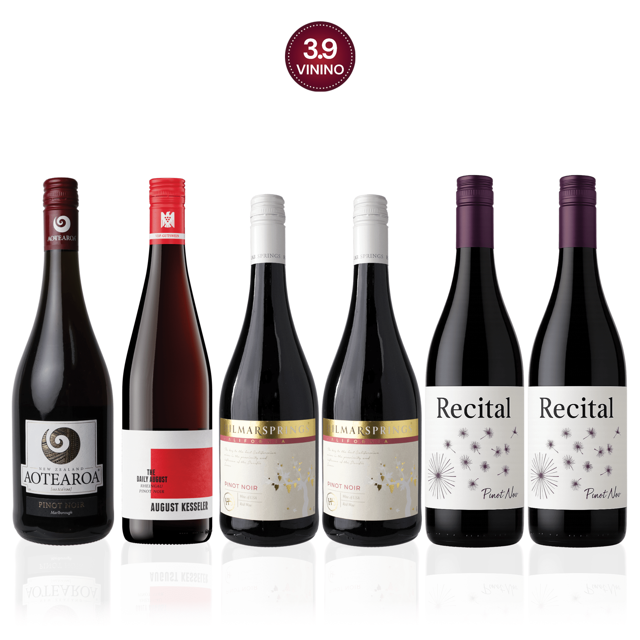 Den Sidste Flaske Rødvins Smagekasse Pinot Noir Kassen (6 fl.)