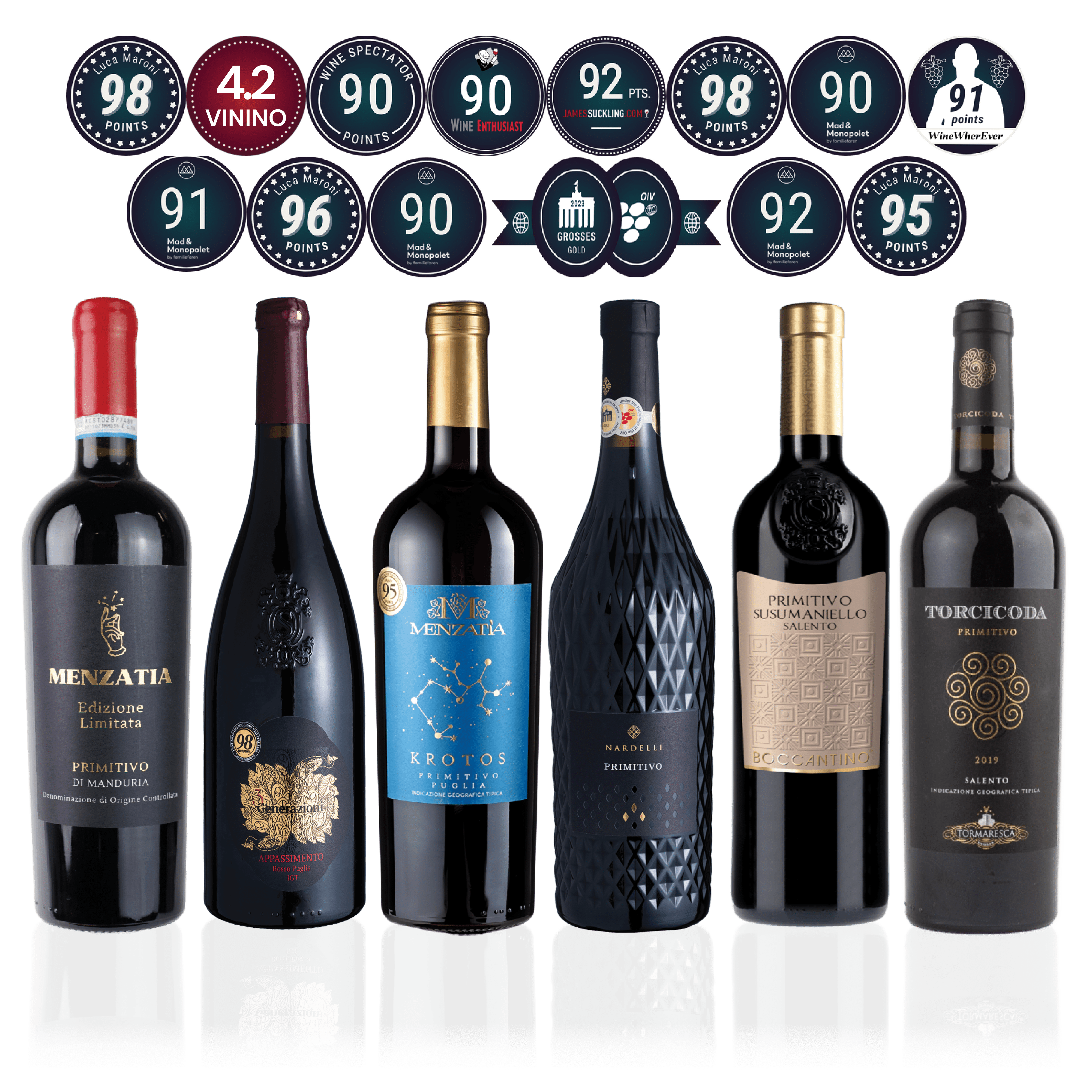 Den Sidste Flaske Mixed Smagekasse Primitivo kassen (6 fl.)