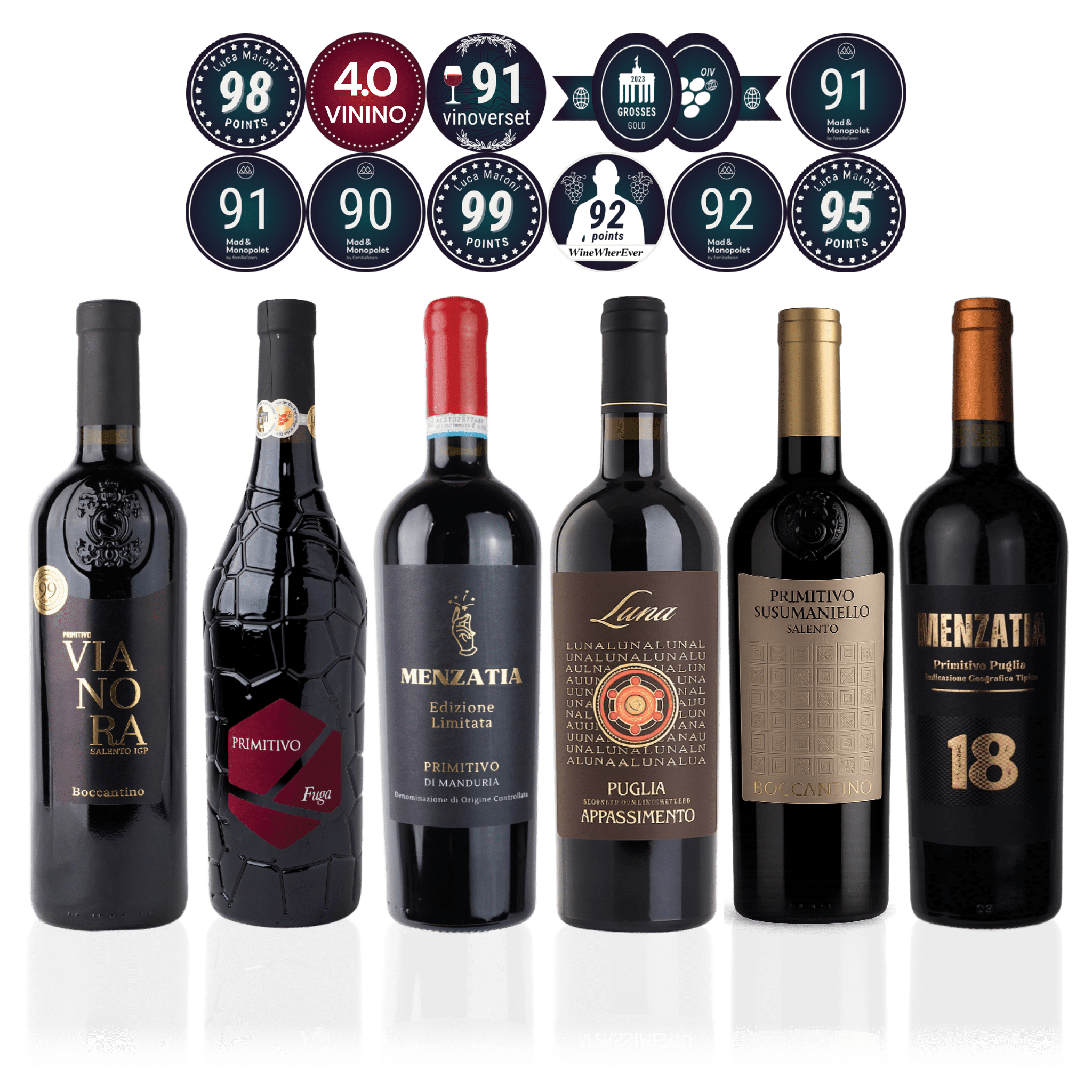 Den Sidste Flaske Mixed Smagekasse Primitivo kassen (6 fl.)