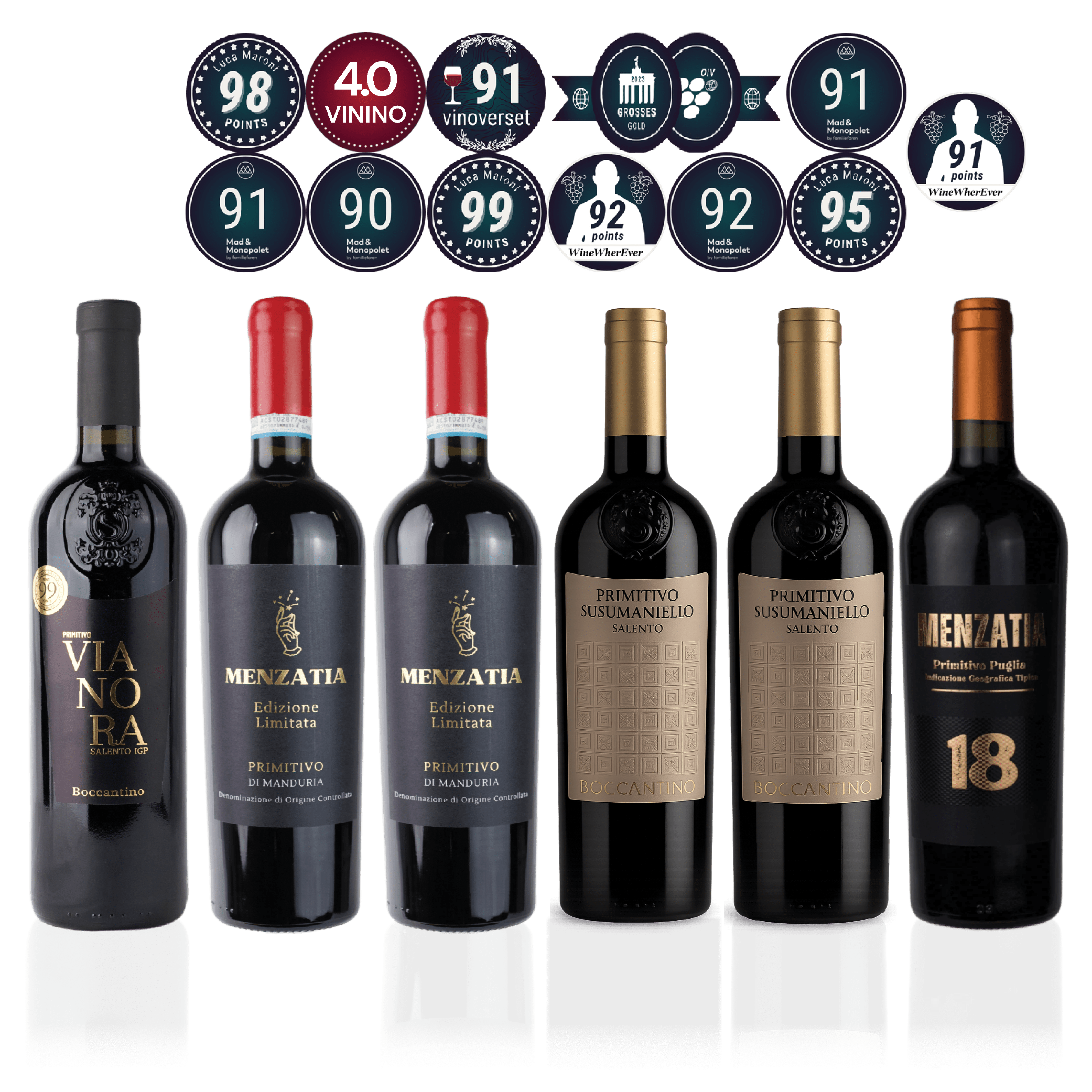 Den Sidste Flaske Mixed Smagekasse Primitivo kassen (6 fl.)