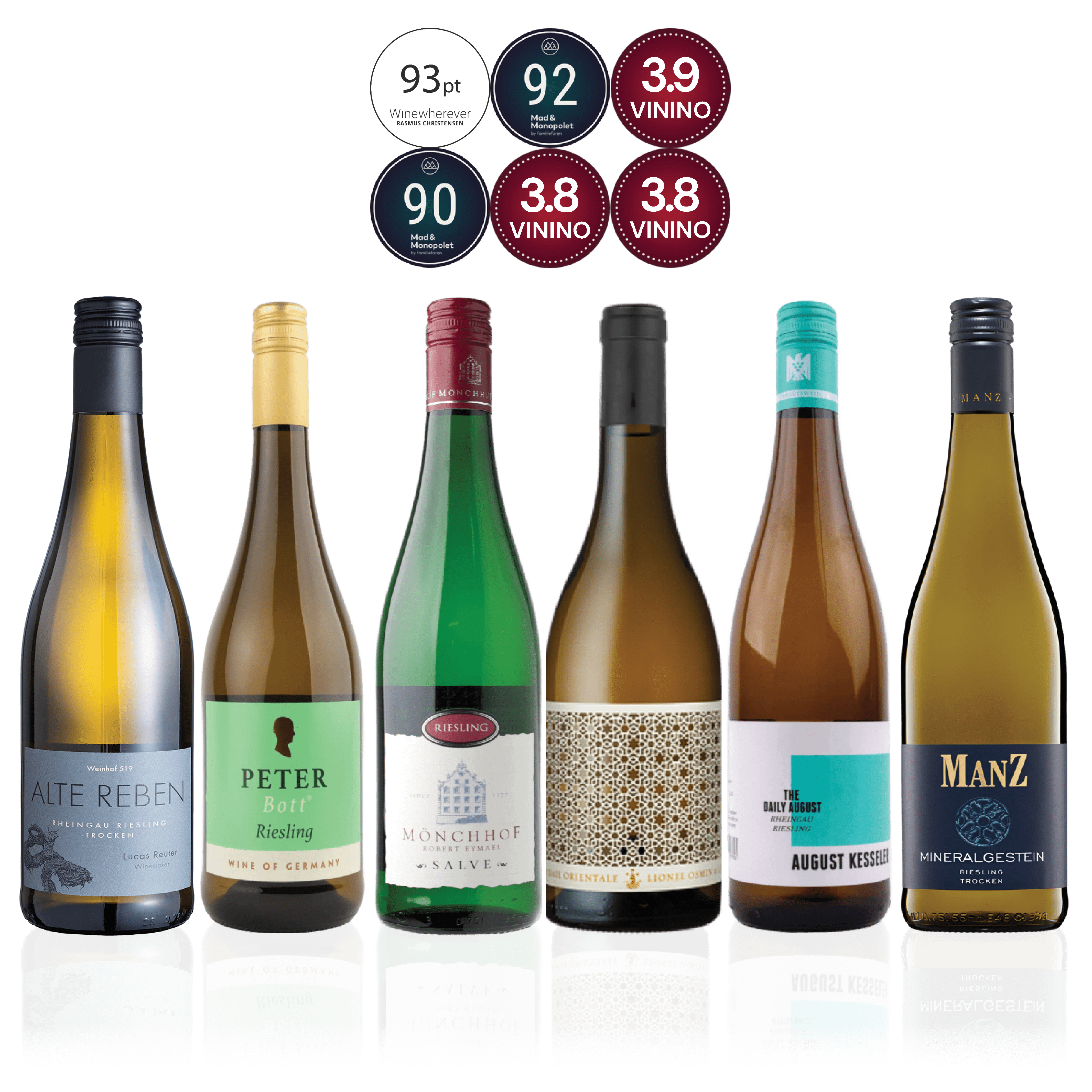 Den Sidste Flaske Hvidvins Smagekasse Riesling kassen (6 fl.)