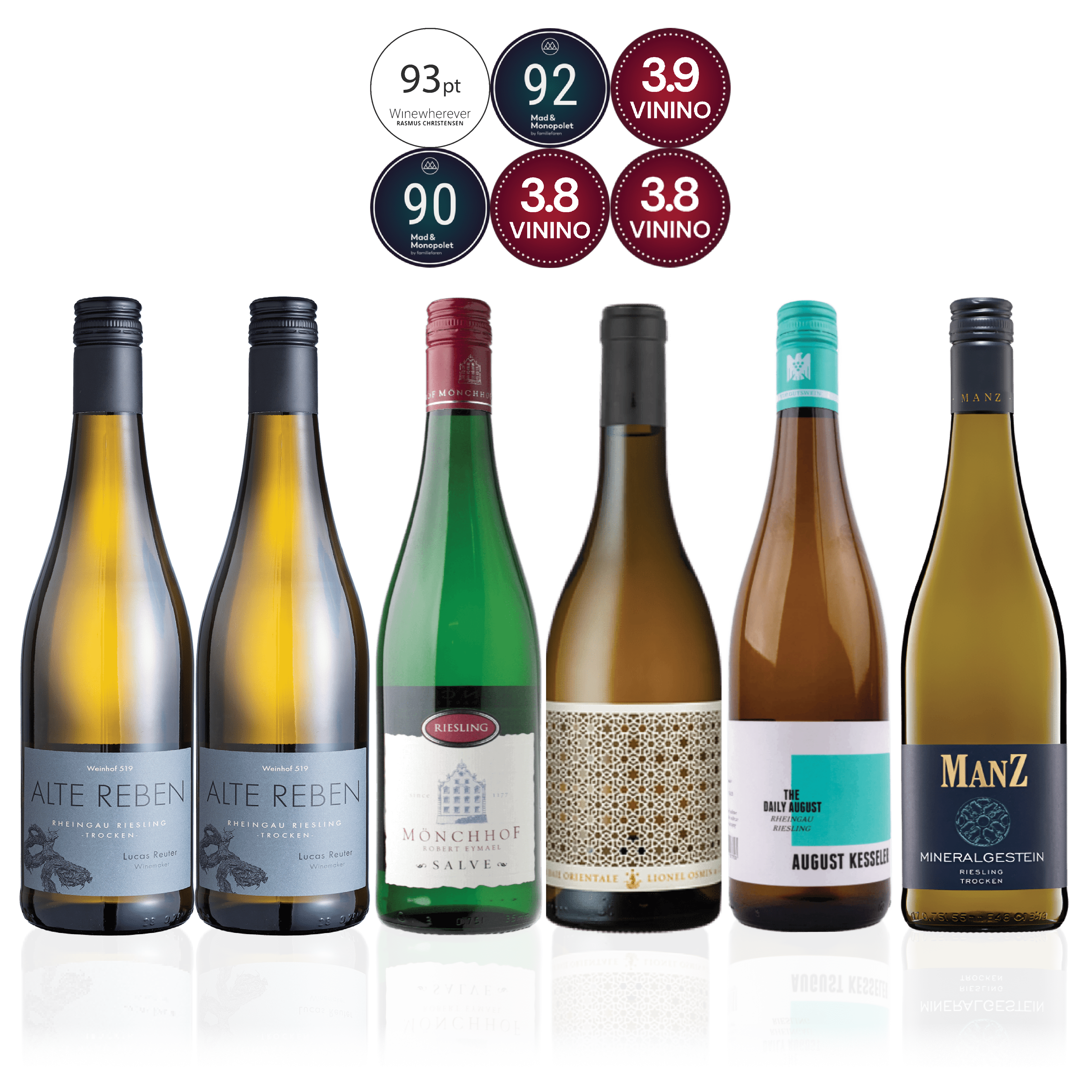 Den Sidste Flaske Hvidvins Smagekasse Riesling kassen (6 fl.)