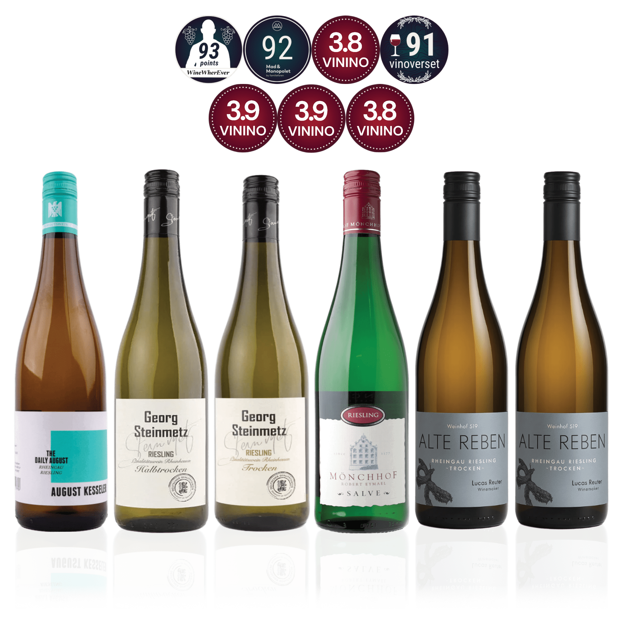 Den Sidste Flaske Hvidvins Smagekasse Riesling kassen (6 fl.)