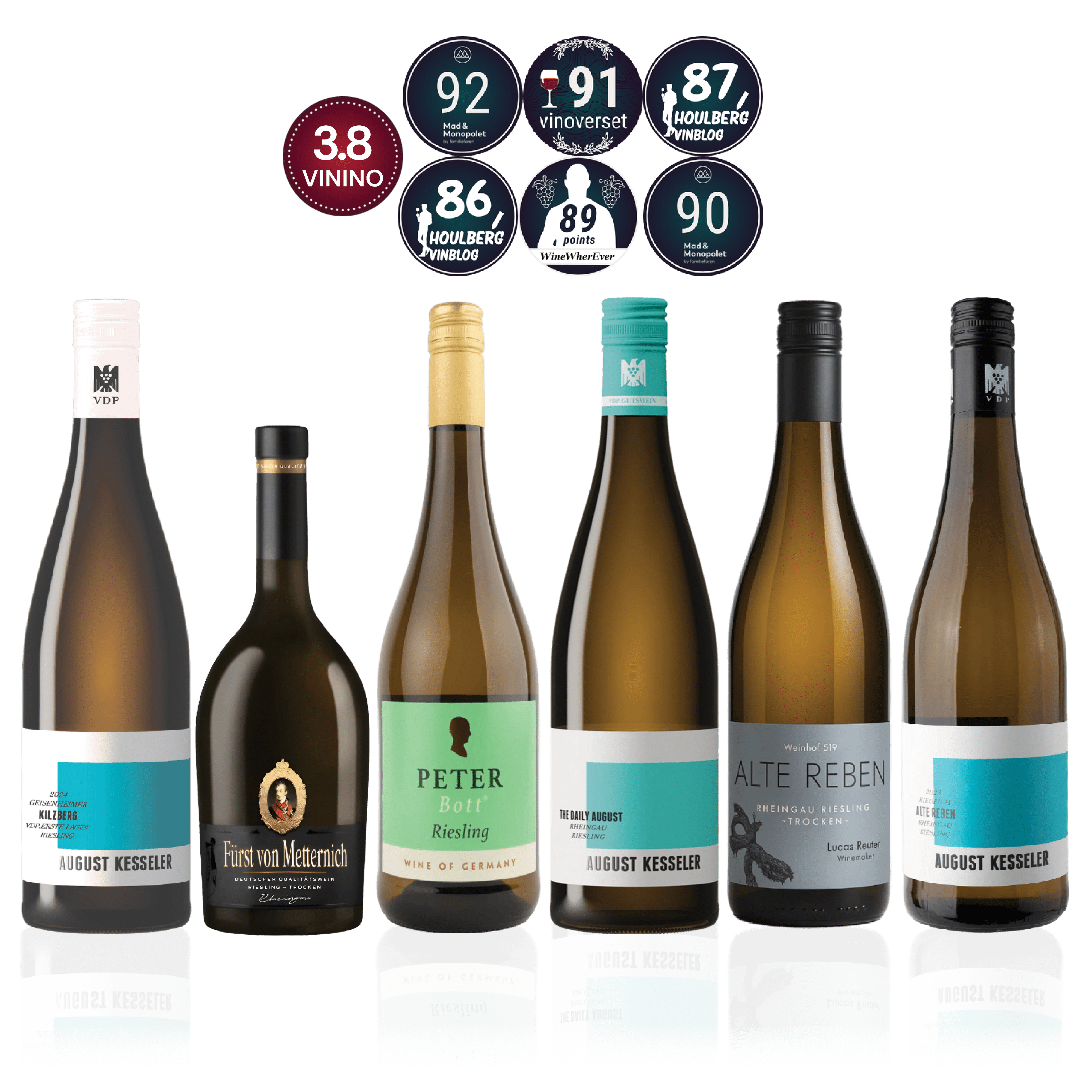 Den Sidste Flaske Hvidvins Smagekasse Riesling kassen (6 fl.)