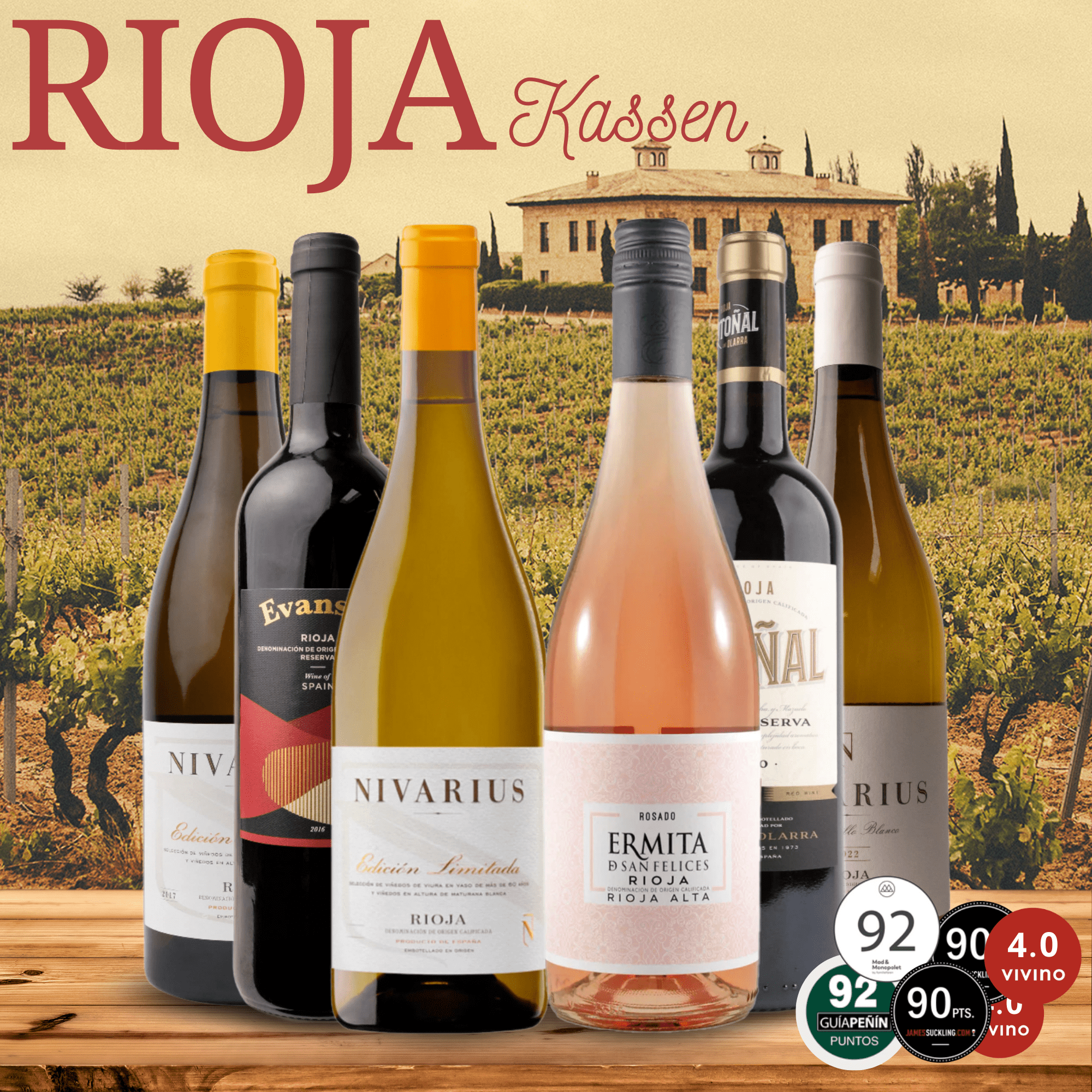 Den Sidste Flaske Mixed Smagekasse 6 flasker Rioja Kassen