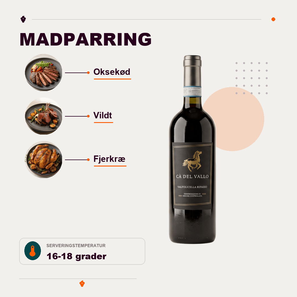 Cantine de Verona Rødvin Ripasso delle Valpolicella DOC Ca'Del Vallo 2022