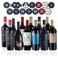 Den Sidste Flaske Rødvins Smagekasse Røde Italienske Mestervine - Mid-select (12 fl.)