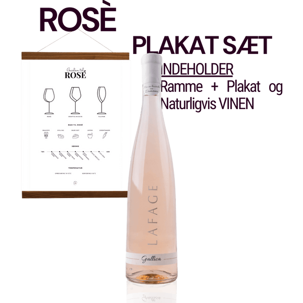 Den Sidste Flaske Mixed Smagekasse Rosé Plakat sæt