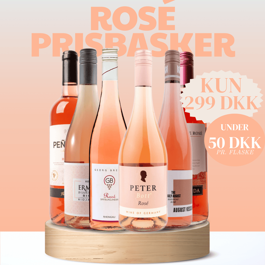 Den Sidste Flaske Rosé Smagekasse 6 flasker Rosébasker kassen