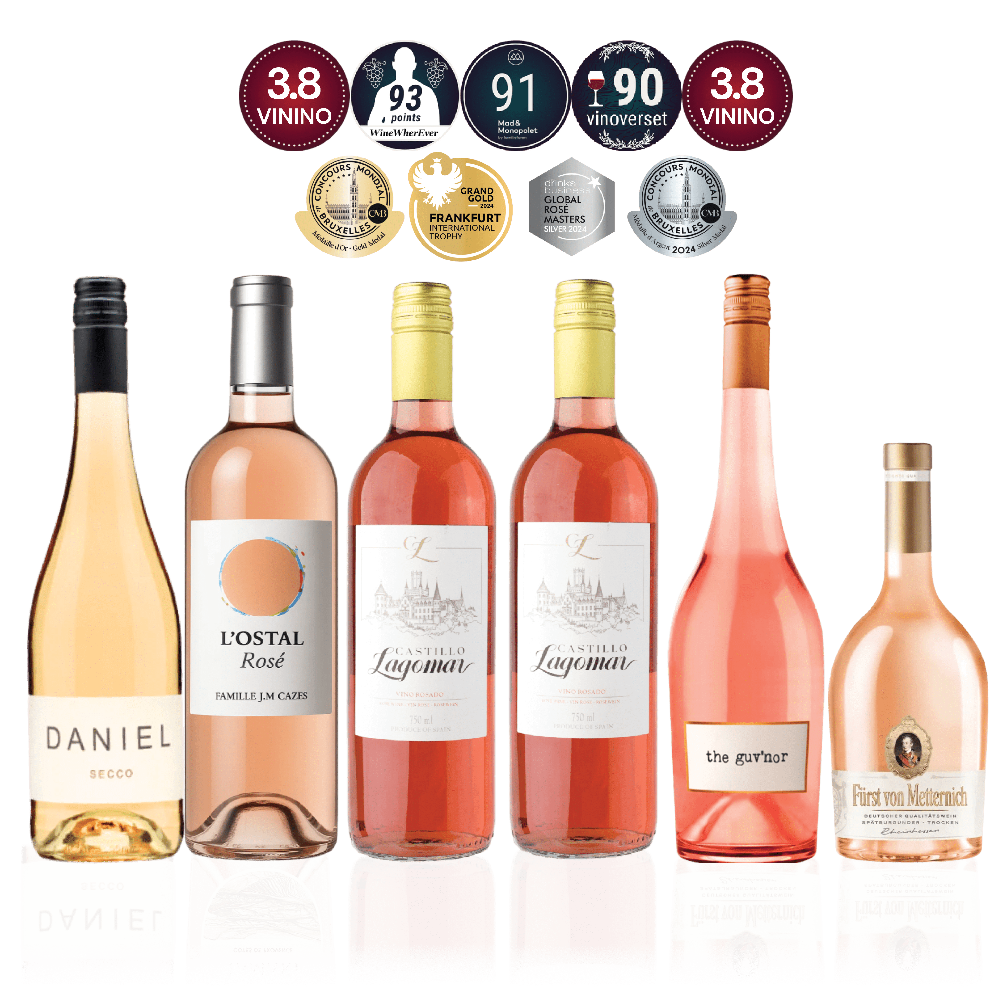 Den Sidste Flaske Rosé Smagekasse Rosébaskeren (6 fl.)