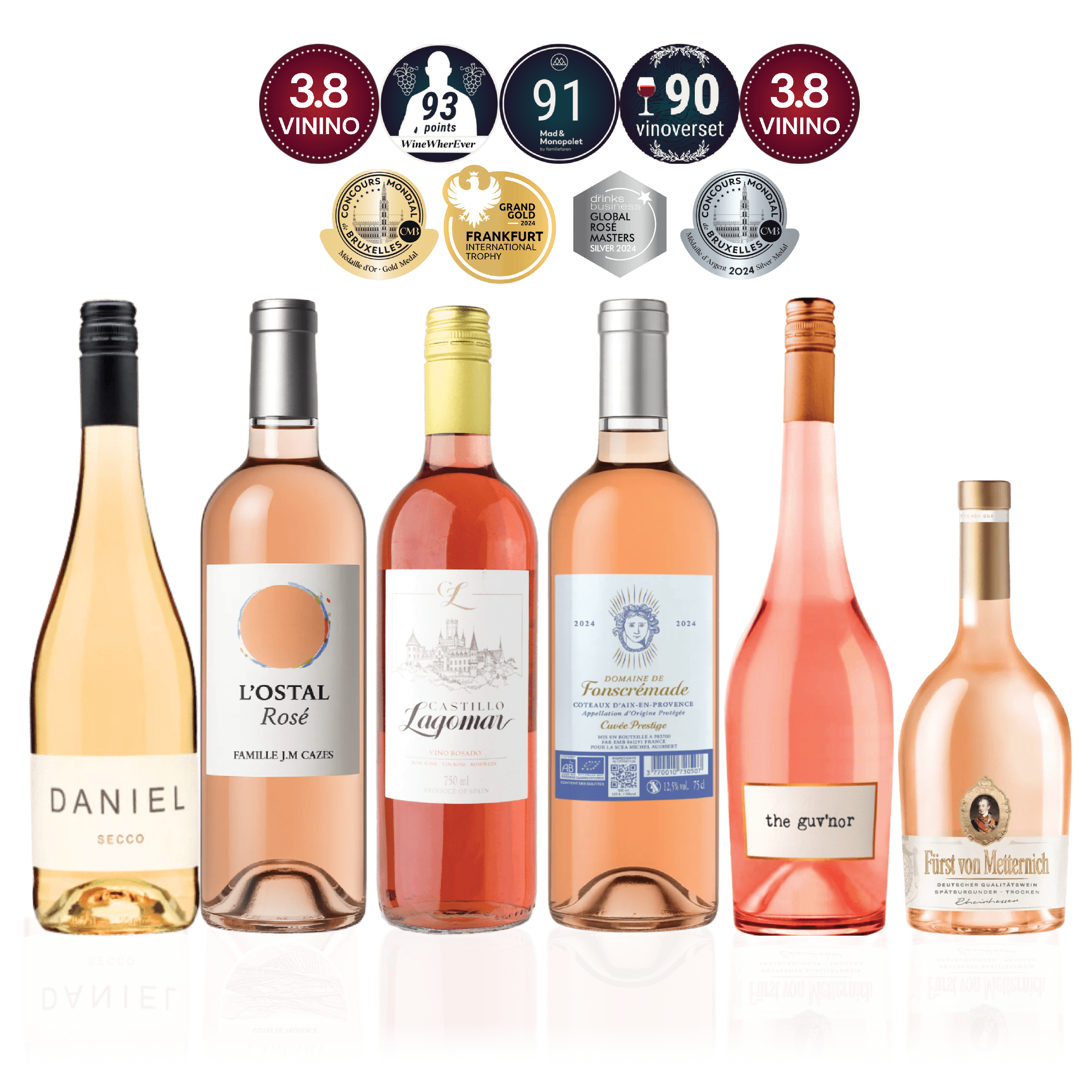 Den Sidste Flaske Rosé Smagekasse Rosébaskeren (6 fl.)