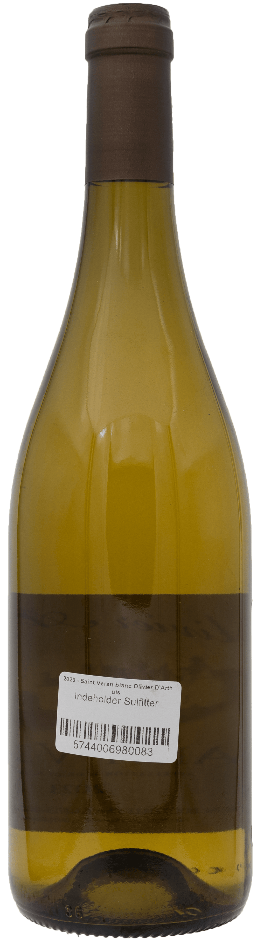 Den Sidste Flaske Hvidvin Saint Veran blanc Olivier D'Arthuis 2023