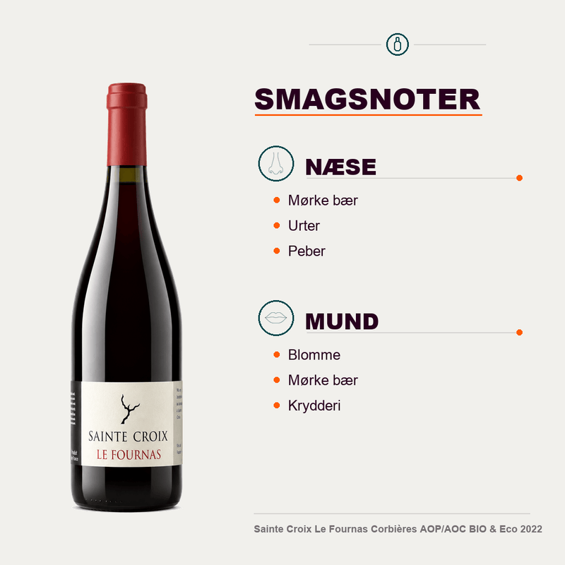 Domaine Sainte Croix Rødvin Sainte Croix Le Fournas Corbières AOP/AOC BIO & Eco 2022