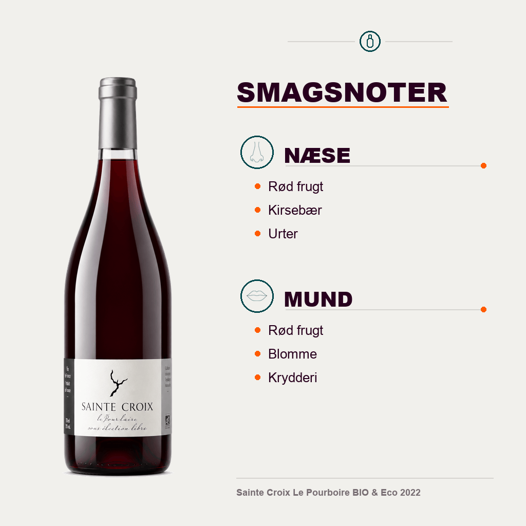 Domaine Sainte Croix Rødvin Sainte Croix Le Pourboire BIO & Eco 2022