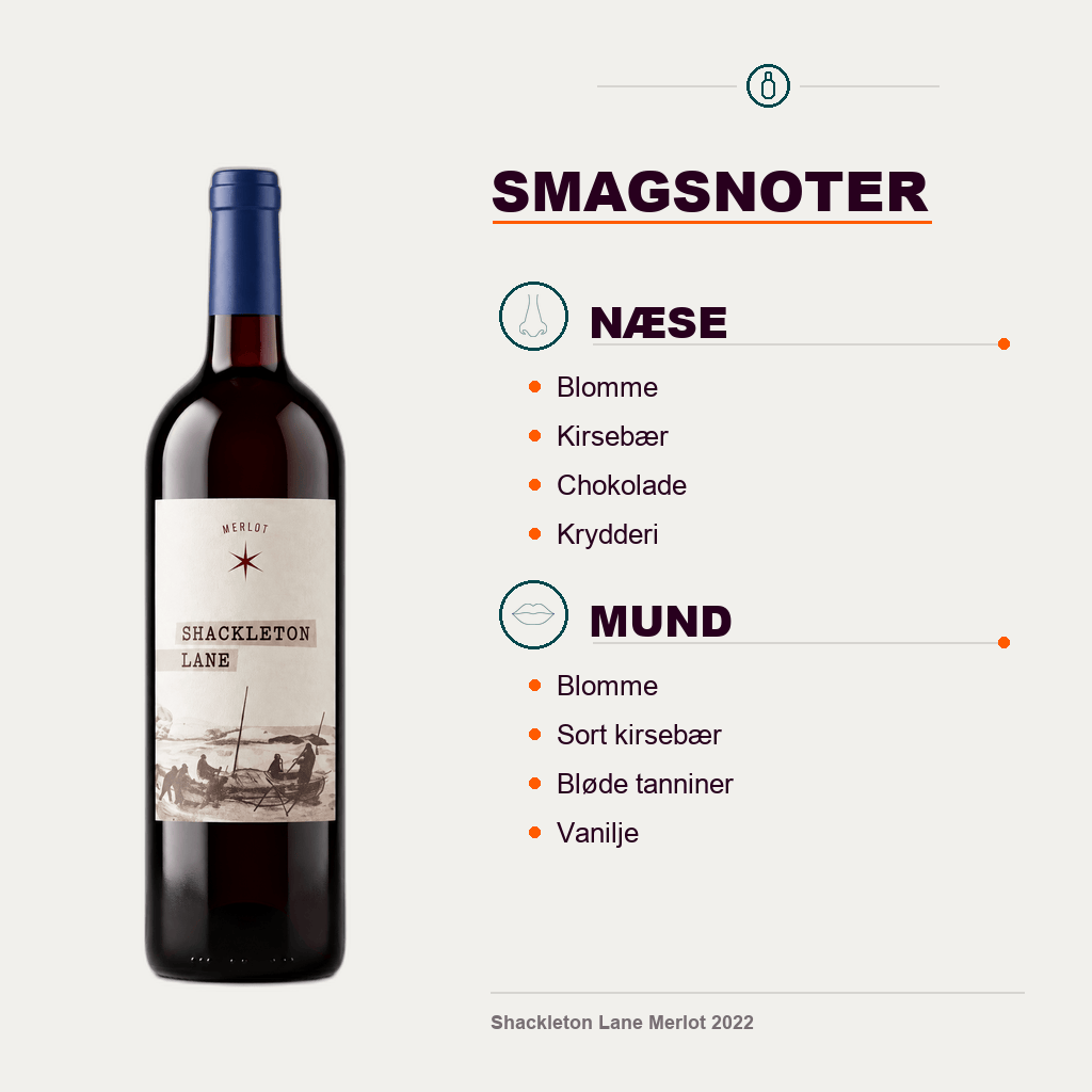 Shackleton Lane Rødvin Shackleton Lane Merlot 2022