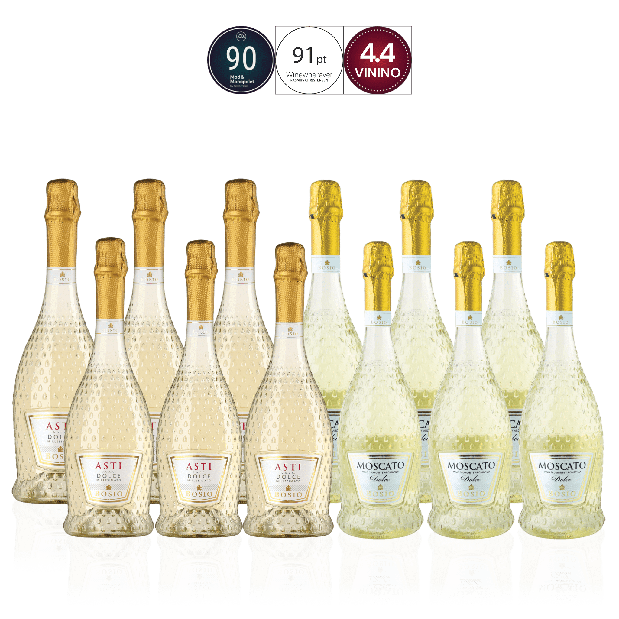 Den Sidste Flaske Mousserende Smagekasse Søde Mousserende Favoritter - Mid-select  (12 fl.)