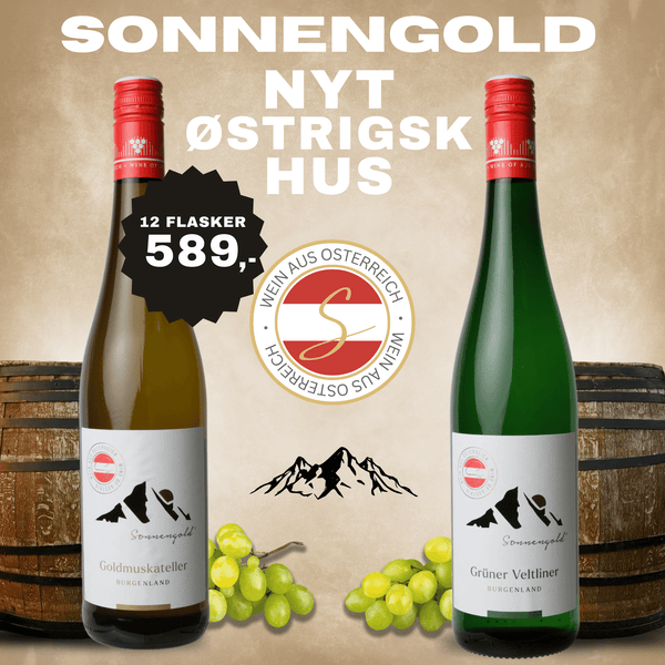 Den Sidste Flaske Hvidvins Smagekasse Sonnengold kassen!