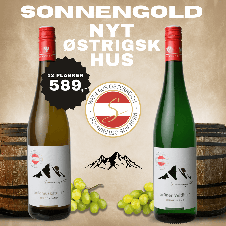 Den Sidste Flaske Hvidvins Smagekasse Sonnengold kassen!