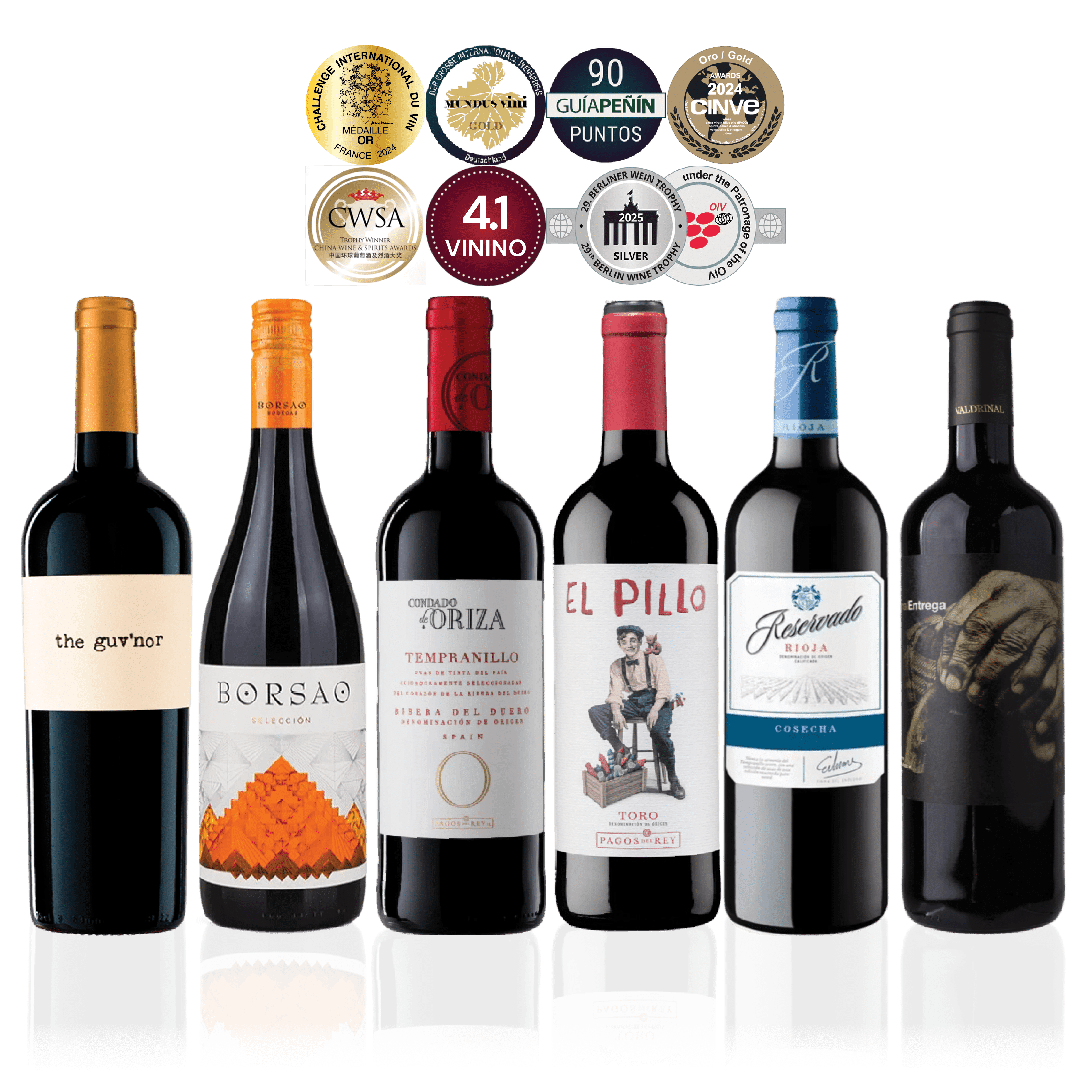 Den Sidste Flaske Rødvins Smagekasse Tempranillo Kassen (6 fl.)