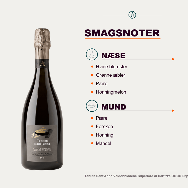 Tenuta Sant'Anna Mousserende vin Tenuta Sant'Anna Valdobbiadene Superiore di Cartizze DOCG Dry