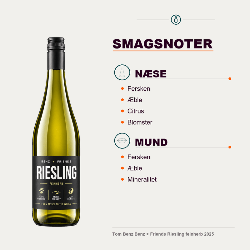 Weingut Tom Benz Hvidvin Tom Benz Benz + Friends Riesling feinherb 2025