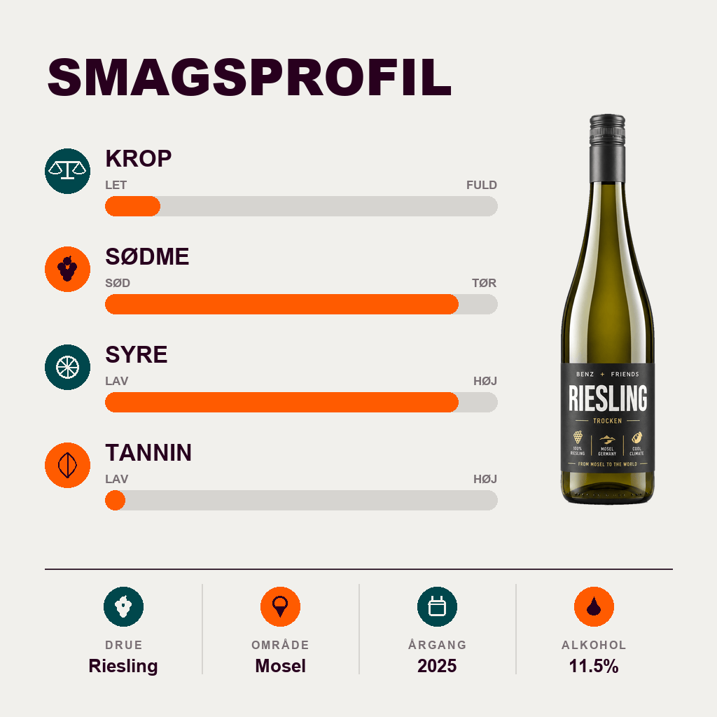 Weingut Tom Benz Hvidvin Tom Benz Benz + Friends Riesling trocken 2025