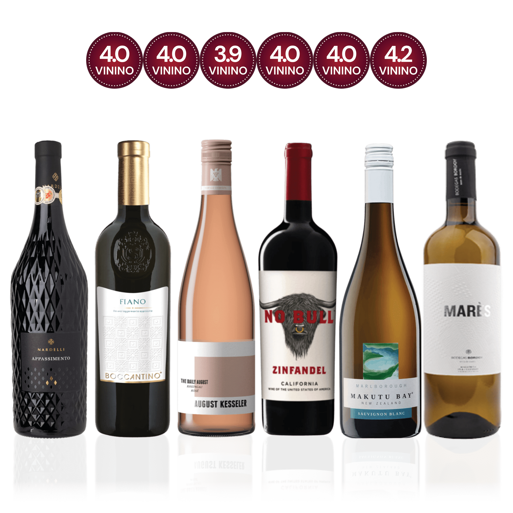 Den Sidste Flaske Mixed Smagekasse Vivino Top Rated Mixed Vine (6 fl.)