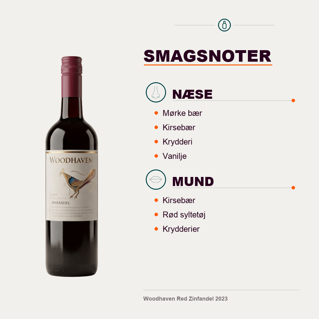 Woodhaven Rødvin Woodhaven Red Zinfandel 2023