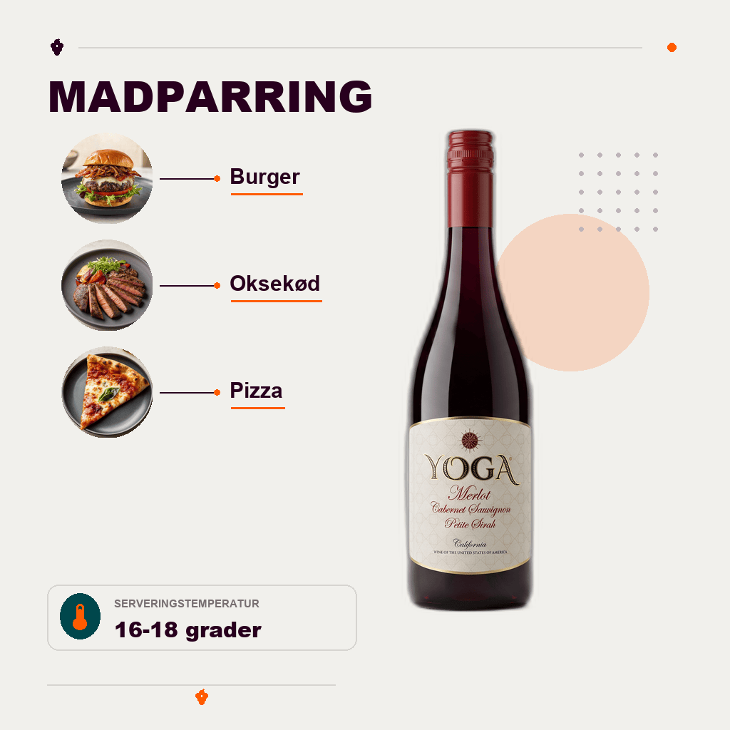 Yoga Rødvin Yoga Merlot Cabernet Sauvignon Petite Sirah 2021
