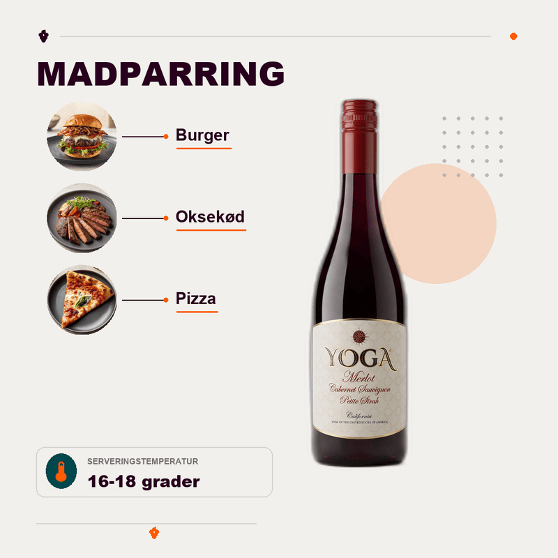 Yoga Rødvin Yoga Merlot Cabernet Sauvignon Petite Sirah 2021